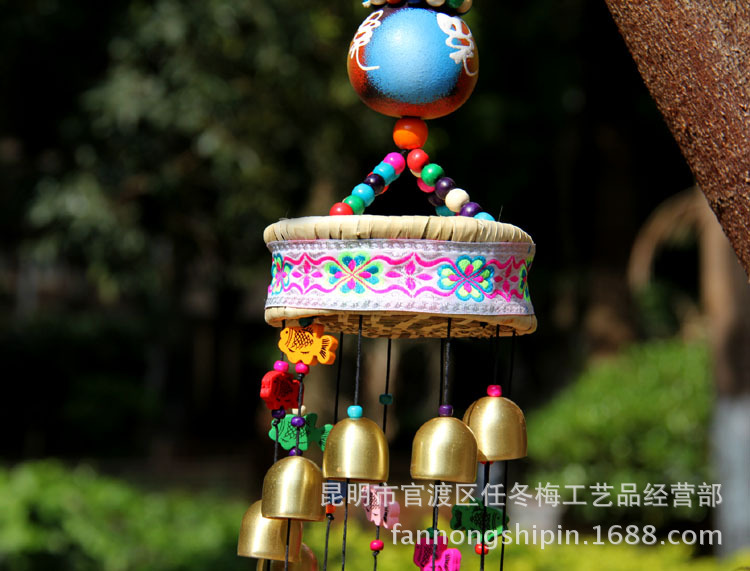 东巴文葫芦草鼓铜风铃