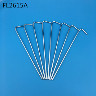 厂家直销 户外野营旅游帐篷配件 小型7字形 弯钩五金铁地钉18cm