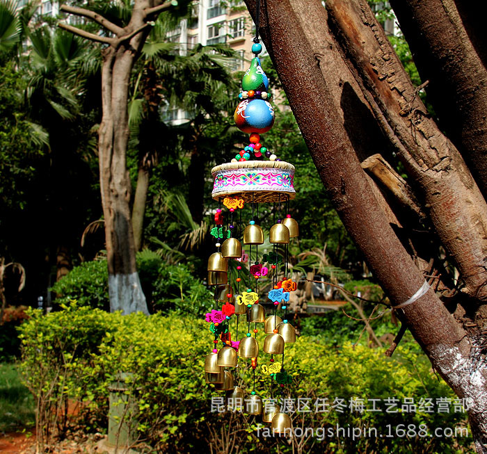 东巴文葫芦草鼓铜风铃