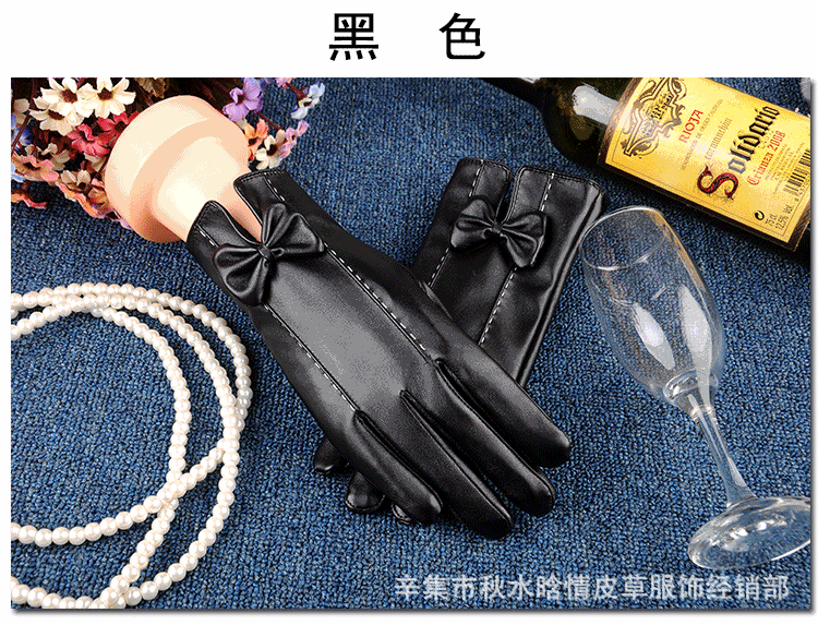 女PU蝴蝶结双线详情_12