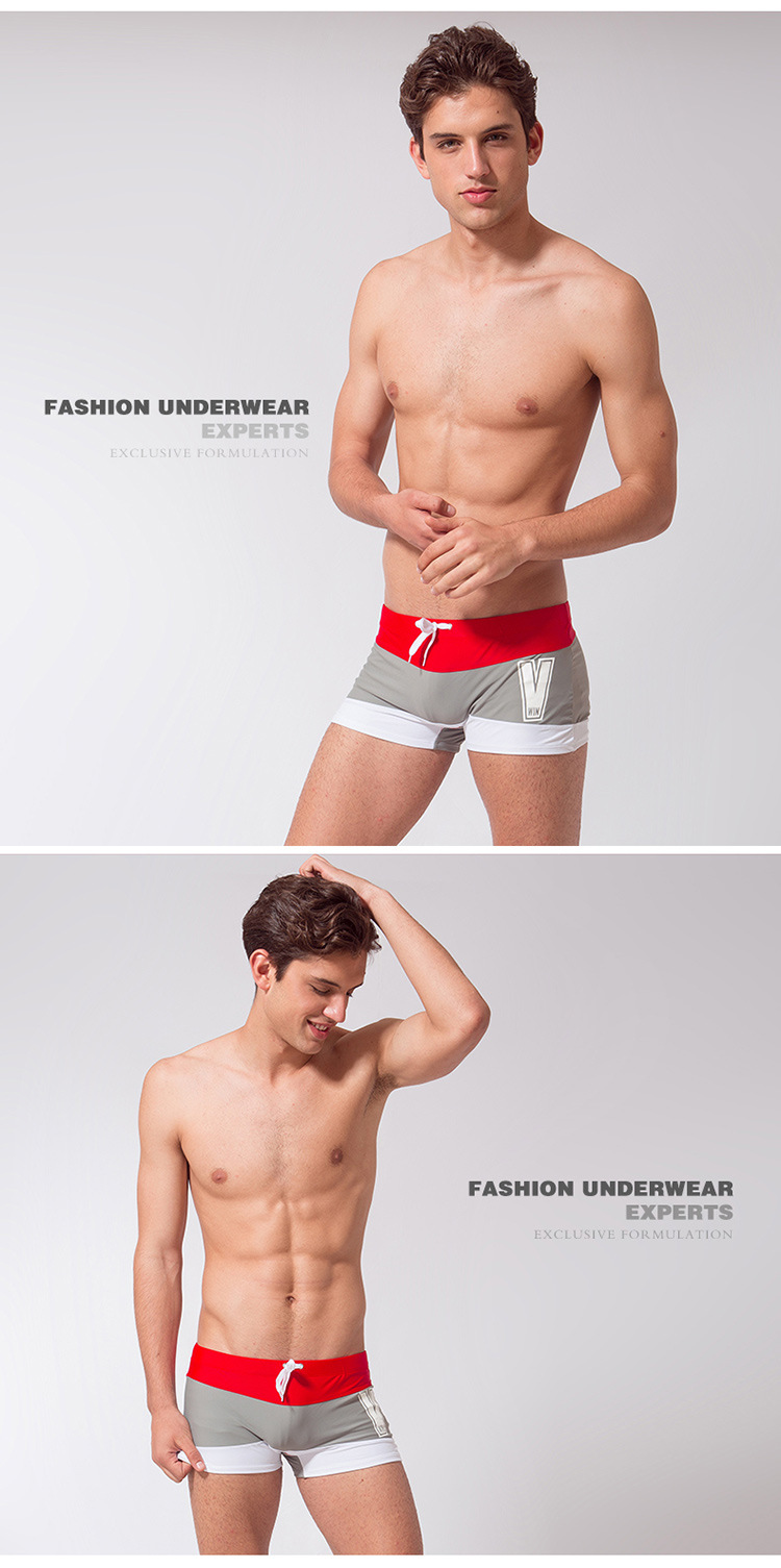 男士平角温泉游泳裤_14