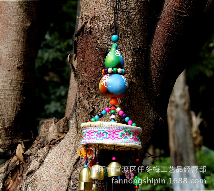 东巴文葫芦草鼓铜风铃
