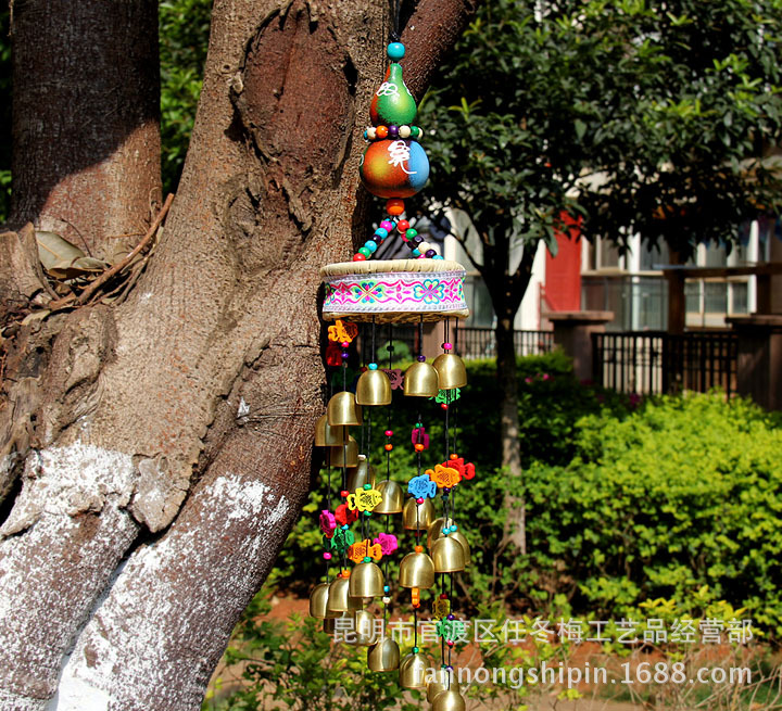 东巴文葫芦草鼓铜风铃