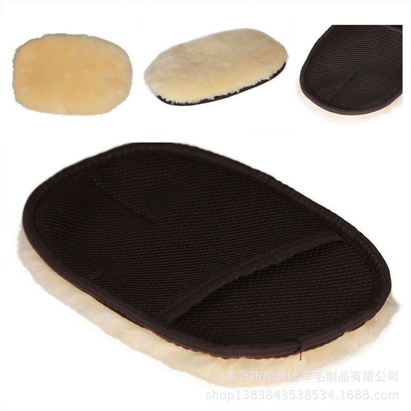 超软羊毛抛光手套羊皮手套洗干净洗汽车大篷车