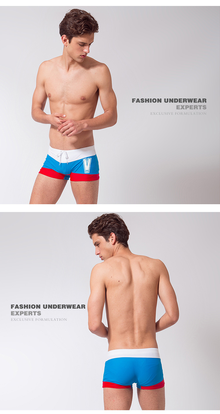 男士平角温泉游泳裤_09