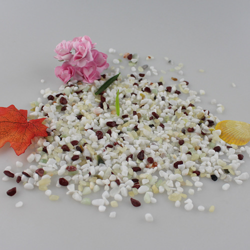 4-6mm超市小包装白色小石头出口白色鹅卵石纯白色砾石白石子