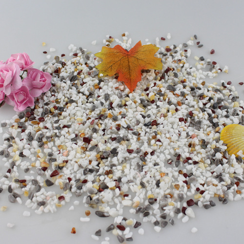 4-6mm超市小包装白色小石头出口白色鹅卵石纯白色砾石白石子