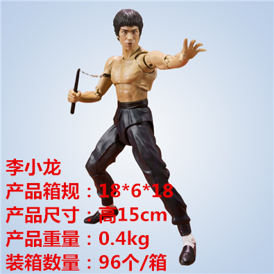李小龙SHF手办 全可动 Bruce Lee人偶摆件 75周