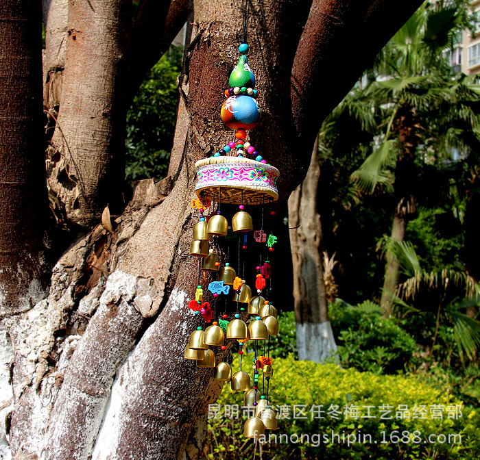 东巴文葫芦草鼓铜风铃