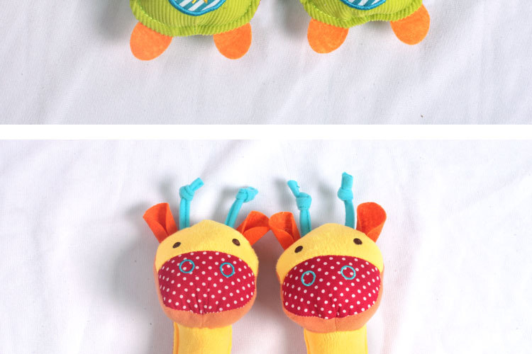 婴儿手摇铃床铃BB器手抓棒超可爱毛绒玩具手偶厂家直供一件代