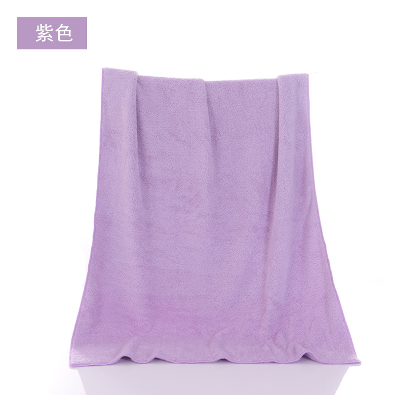 shanhurong珊瑚绒浴巾紫色