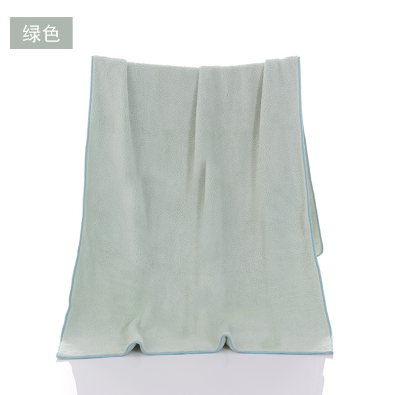 珊瑚绒浴巾绿色