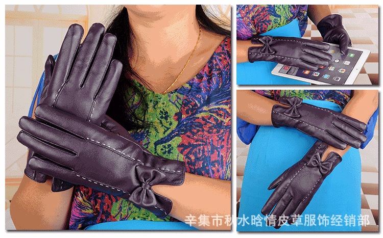 女PU蝴蝶结双线详情_11