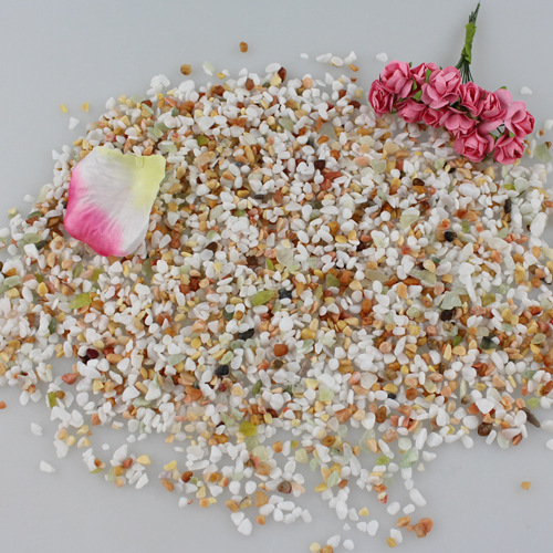 4-6mm超市小包装白色小石头出口白色鹅卵石纯白色砾石白石子