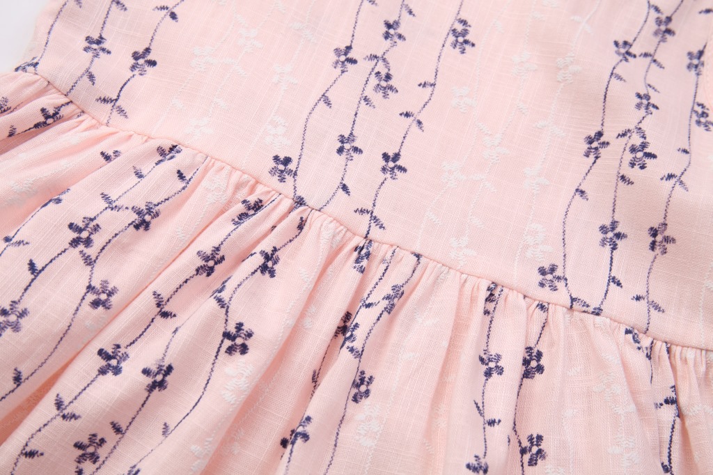 4棉麻-粉红色小花吊带裙 (7)