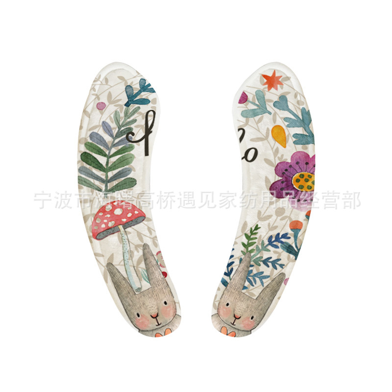 兔子紫花红蘑菇