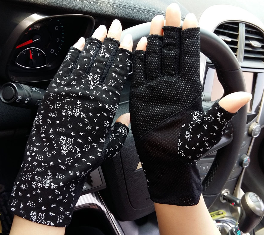 碎花半指黑色细节