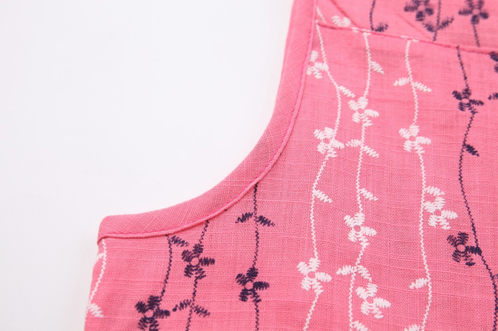 5棉麻-枚红色碎花吊带裙 (5)