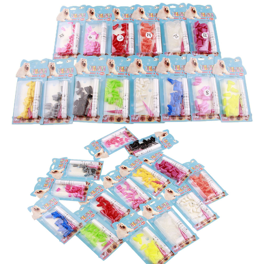 彩盒宠物狗指甲套 (1)