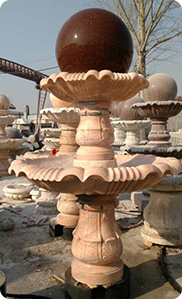 优质简约石雕水转球喷泉