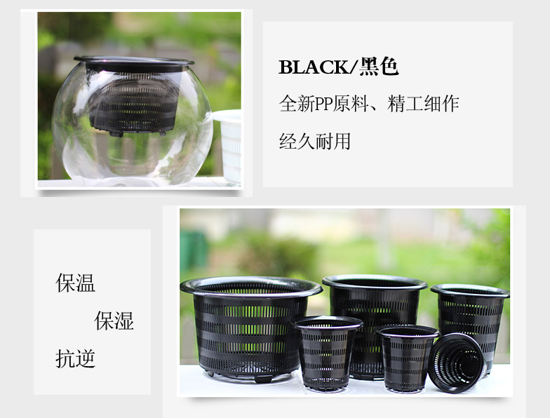 美莳水培篮定植器水培固根器水培定植杯水培植物加深塑