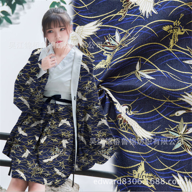 人棉印花和服面料161