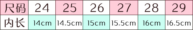 尺码表2