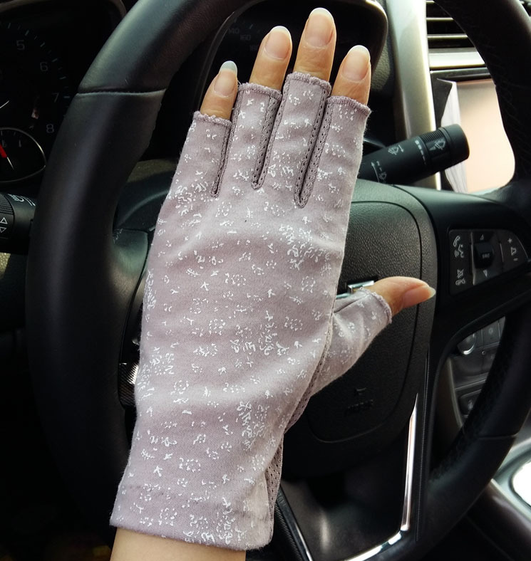 碎花半指豆沙色主图