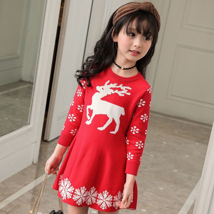 750小鹿连衣裙毛衣淘工厂B