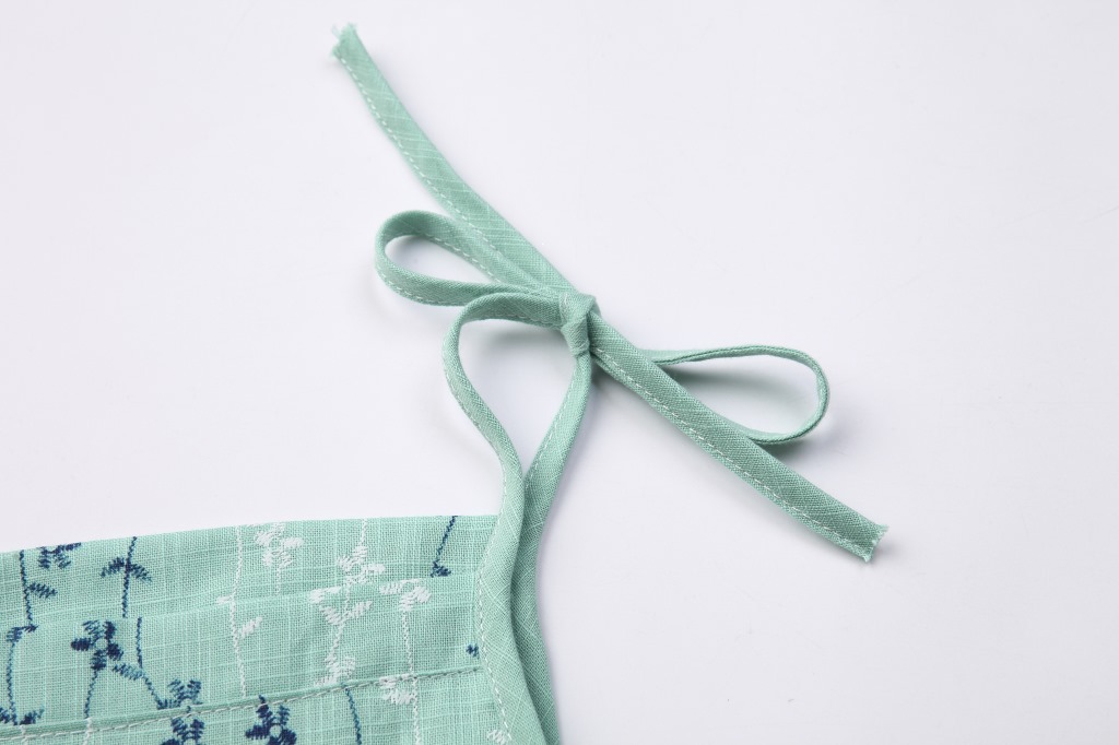 7棉麻-绿色碎花吊带裙 (4)