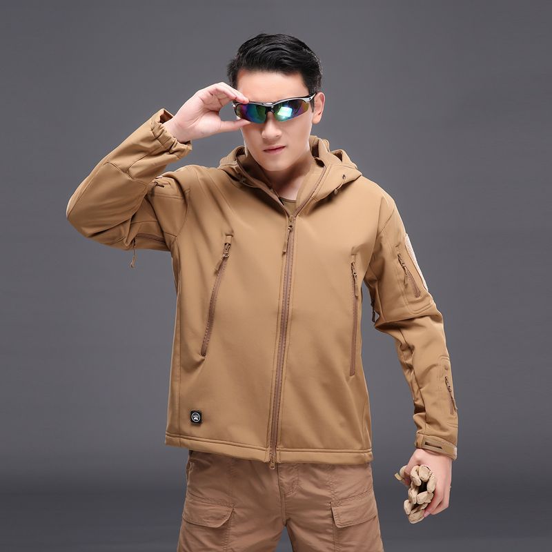 鲨鱼皮上衣土黄色7