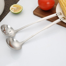 304不锈钢火锅勺 创意不锈钢汤勺漏勺套装 火锅勺子 定制LOGO