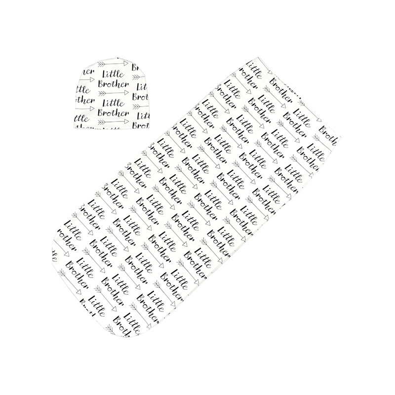 弟弟印花睡袋+帽子