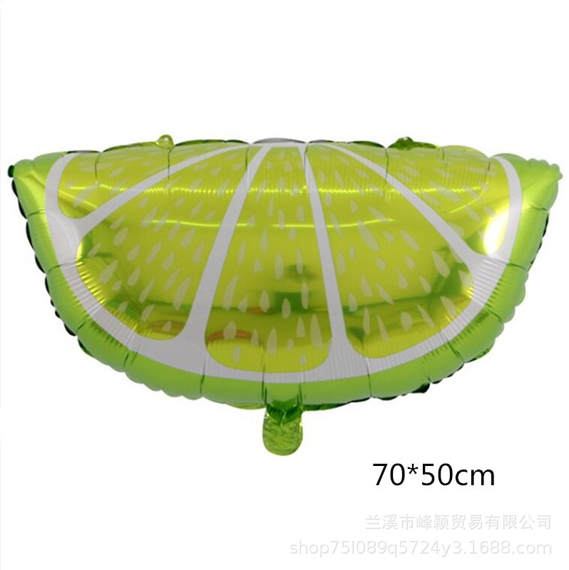 50pcs-lemon-orange-Globos-Foil