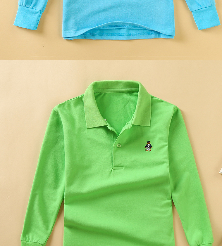 童装秋装款男童T恤纯棉翻领上衣条纹POLO衫儿童长袖t恤宝宝