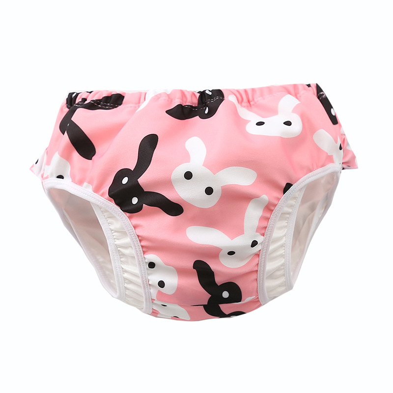 690粉色长耳黑白兔子细节1