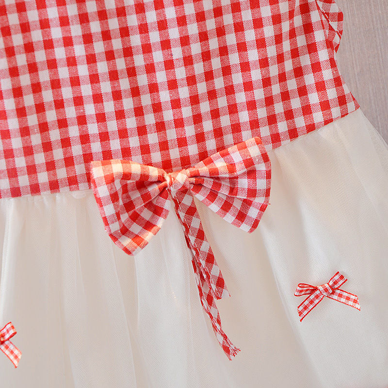 小格蝴蝶结纱裙