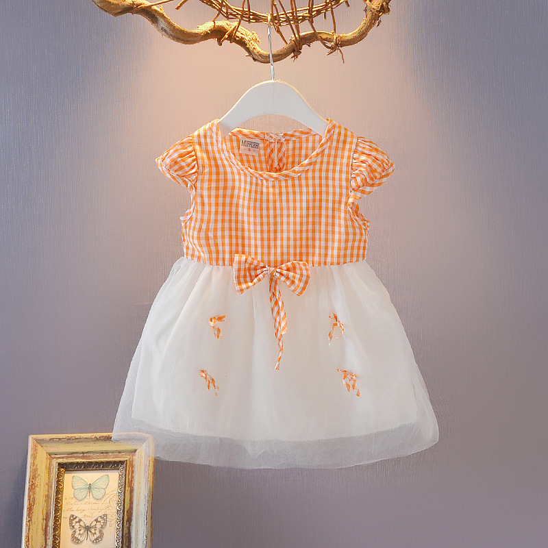 小格蝴蝶结纱裙