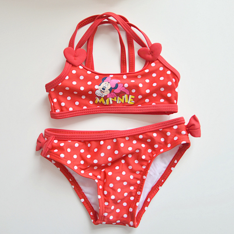 ZK71100401 红色波点卡通分体