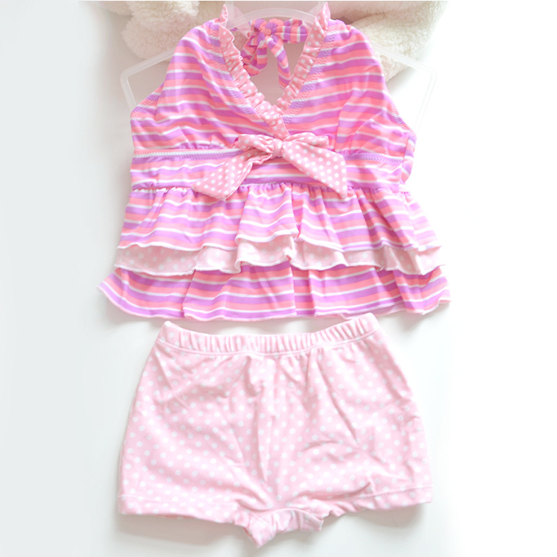 ZK71200301  粉紫条纹波点分体