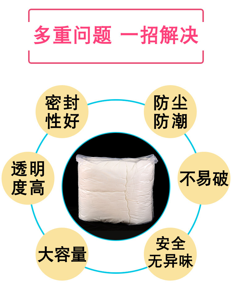 棉被收纳袋-防尘防潮透明塑料整理袋打包袋_03