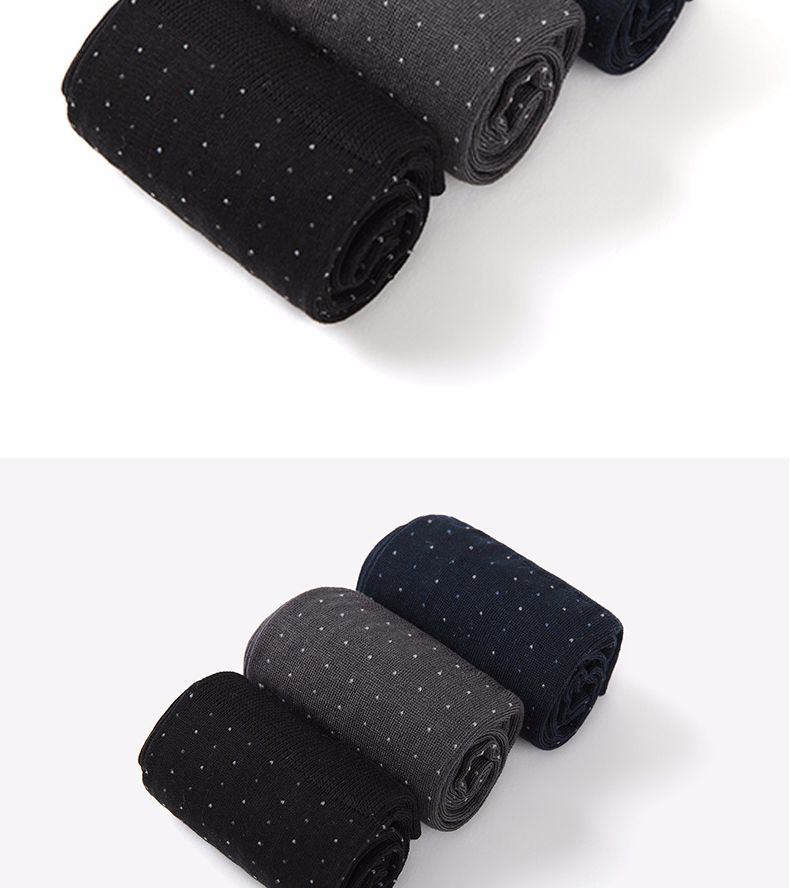 Beny-mycolor-男士丝光棉点点商务袜绅士袜-透气吸