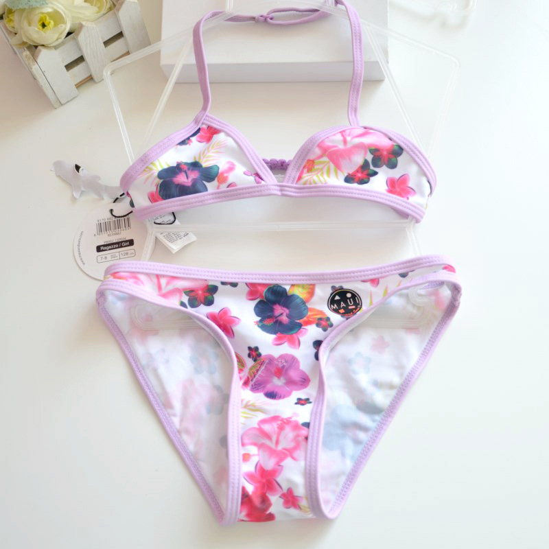 ZK71300102  浅紫色印花比基尼