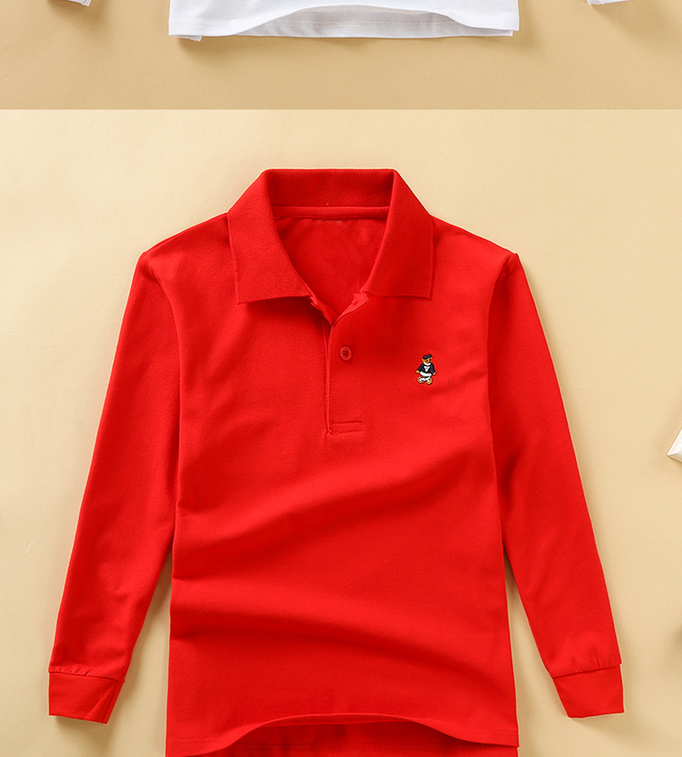 童装秋装款男童T恤纯棉翻领上衣条纹POLO衫儿童长袖t恤宝宝