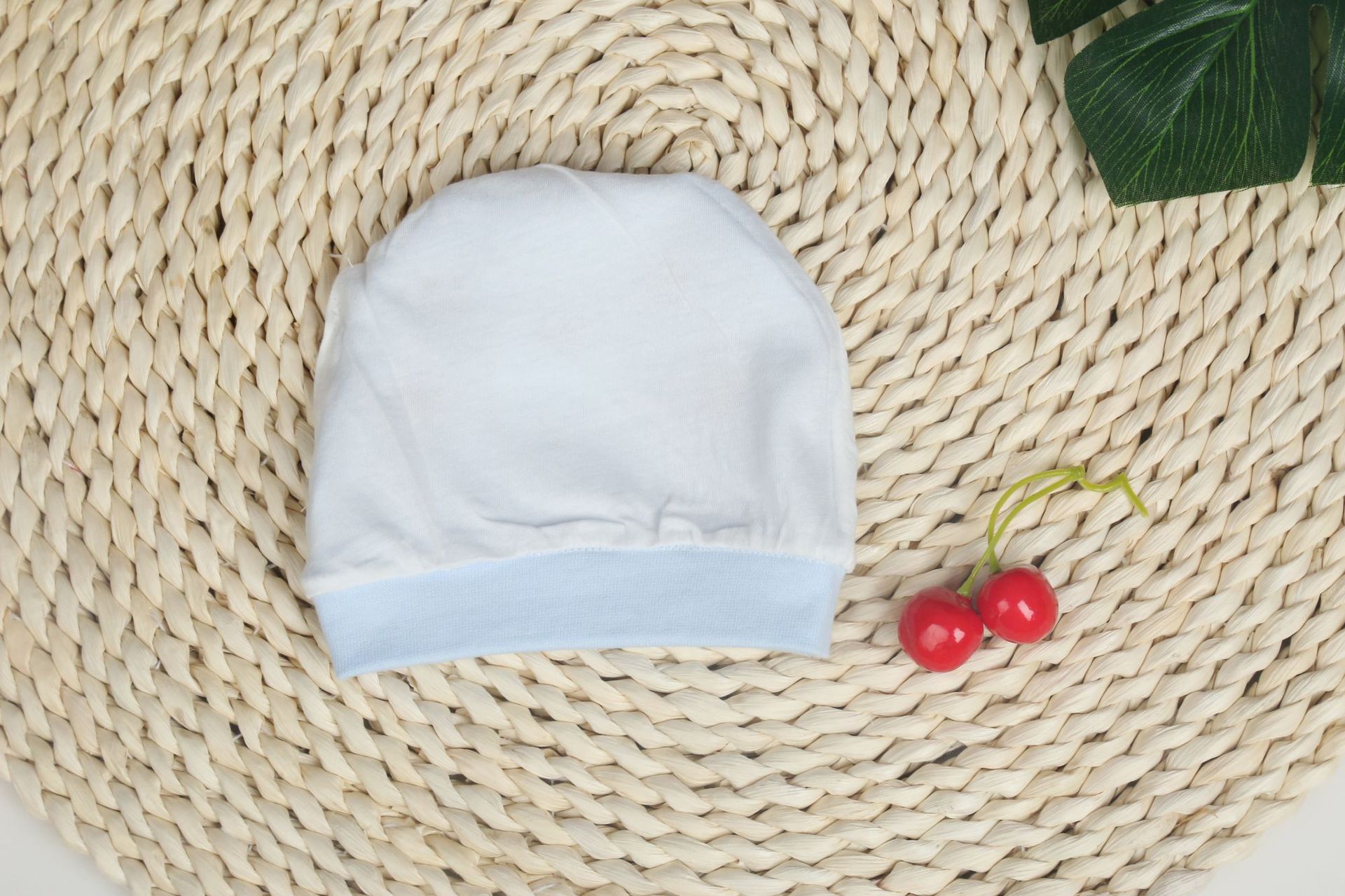 新生婴儿帽子春秋薄款双层纯棉胎帽0到6个月套头帽初生冬季满月帽