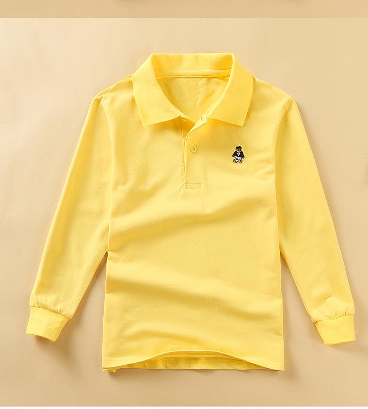 童装秋装款男童T恤纯棉翻领上衣条纹POLO衫儿童长袖t恤宝宝