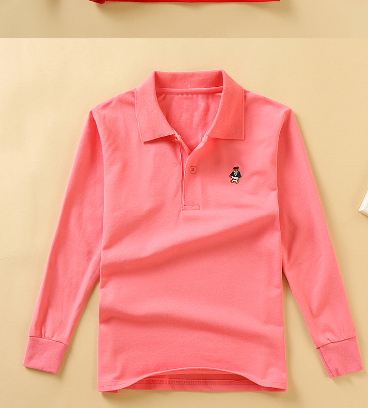 童装秋装款男童T恤纯棉翻领上衣条纹POLO衫儿童长袖t恤宝宝