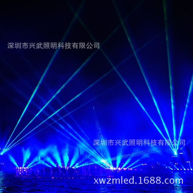 光束灯摇头舞台灯防水投光灯喷泉灯摇头rgb探照灯深圳兴武照明