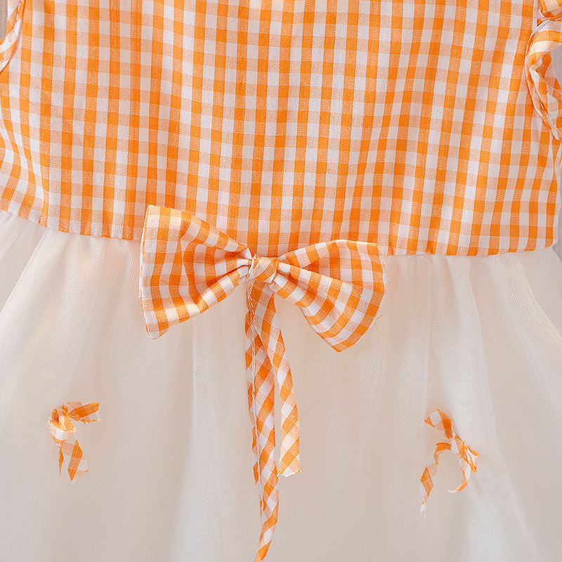 小格蝴蝶结纱裙