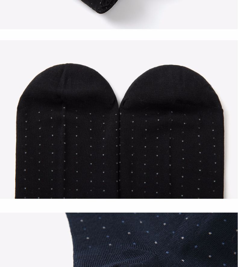 Beny-mycolor-男士丝光棉点点商务袜绅士袜-透气吸